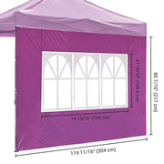 Yescom Canopy Tent Wall with Windows 1080D 10x7ft 1pc, Vivid Viola Image