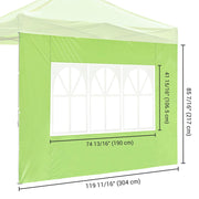 Yescom Canopy Tent Wall with Windows 1080D 10x7ft 1pc, Green Glow Image