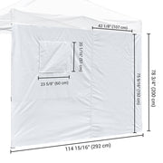 Yescom 1pc Canopy Sidewall Roll-up Door & Window 10x10 Image