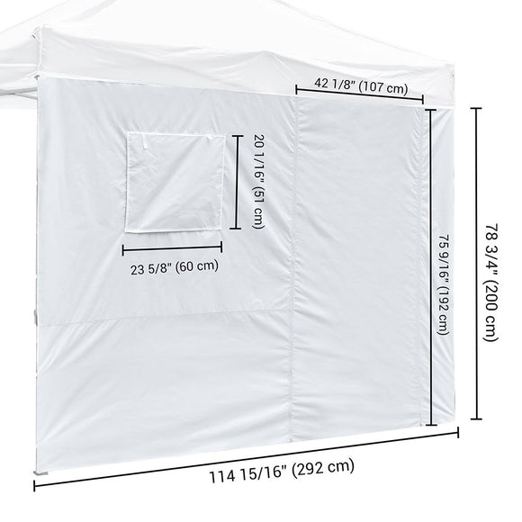 Yescom 1pc Canopy Sidewall Roll-up Door & Window 10x10 Image