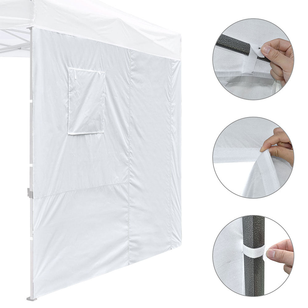 Yescom 1pc Canopy Sidewall Roll-up Door & Window 10x10 Image