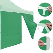 Yescom Canopy Tent Wall with Zip 15x7ft UV50+ CPAI-84, Green Image