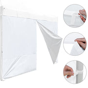 Yescom Canopy Tent Wall with Zip 15x7ft UV50+ CPAI-84, White Image