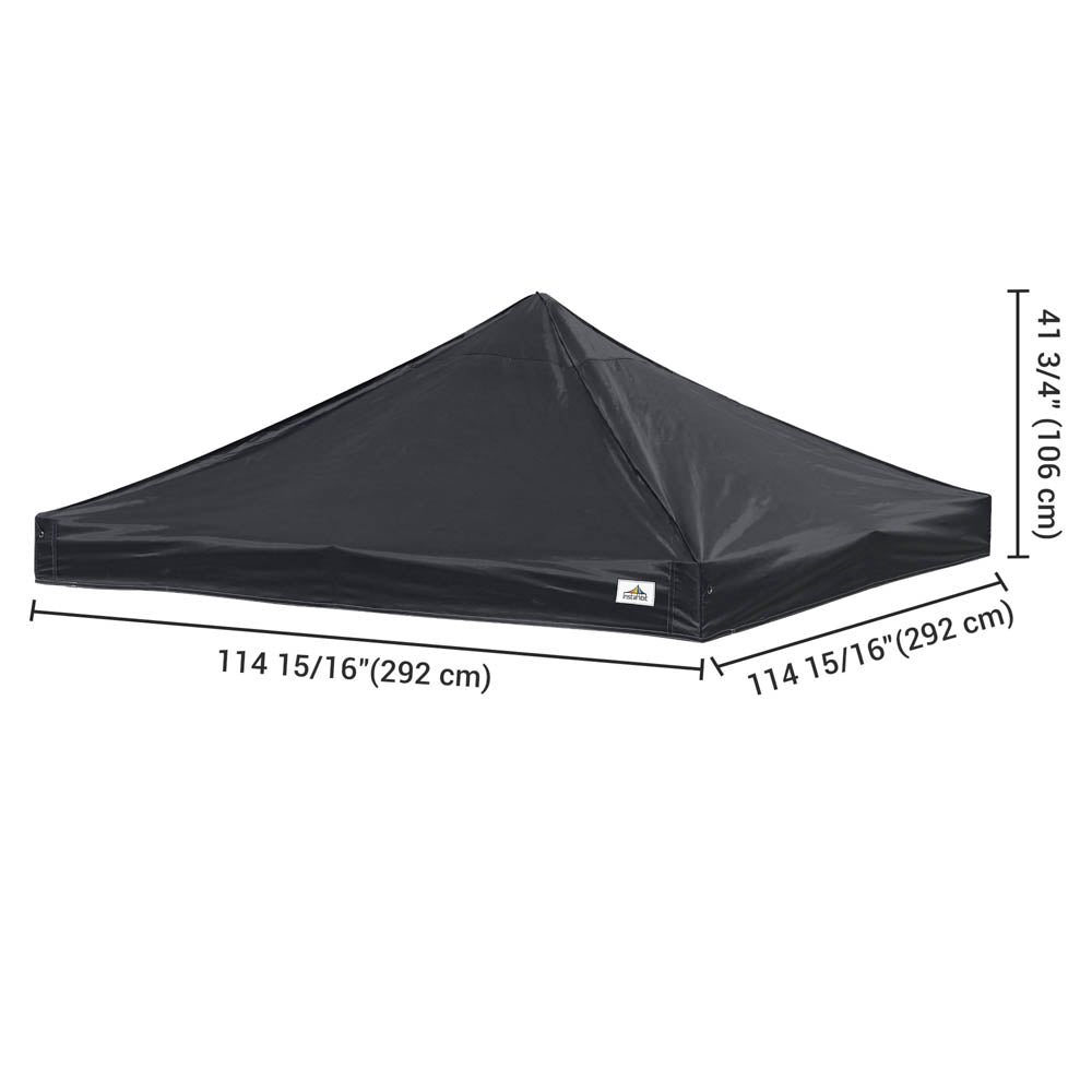 Yescom 10x10 Ez Pop Up Tent Canopy Top Replacement Cover (9.6'x9.6'), Black Image