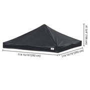 Yescom 10x10 Ez Pop Up Tent Canopy Top Replacement Cover (9.6'x9.6'), Black Image