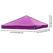 Yescom 10x10 Ez Pop Up Tent Canopy Top Replacement Cover (9.6'x9.6'), Vivid Viola Image