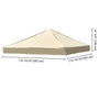 Yescom 10x10 Ez Pop Up Tent Canopy Top Replacement Cover (9.6'x9.6'), Beige Image