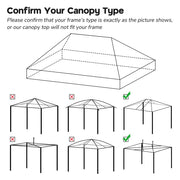 Yescom 10'x20' Ez Pop Up Tent Canopy Top Replacement (9.6'x19') Image