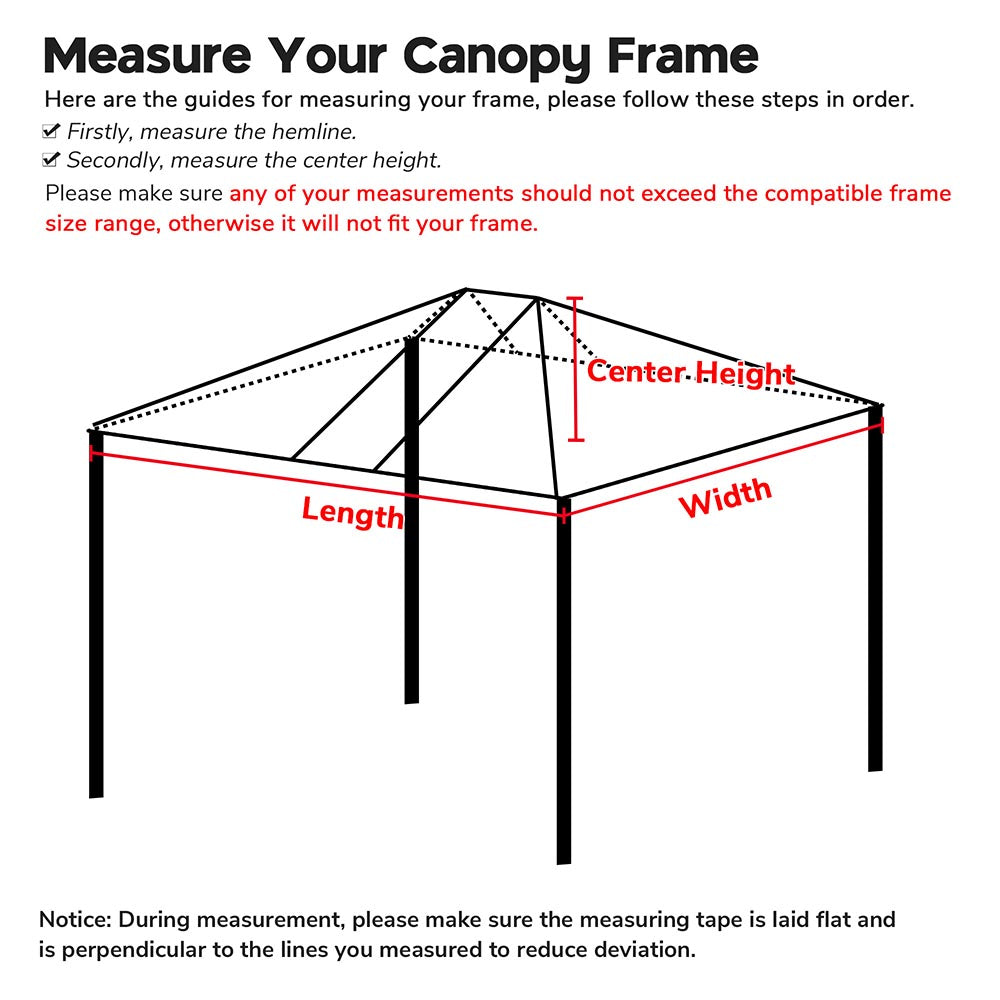 Yescom 10'x20' Ez Pop Up Tent Canopy Top Replacement (9.6'x19') Image