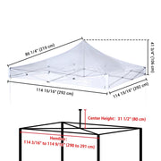 Yescom Waterproof Pop Up Canopy Top Replacement, 9.6x9.6ft Image