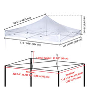 Yescom Waterproof Pop Up Canopy Top Replacement, 10x10ft Image