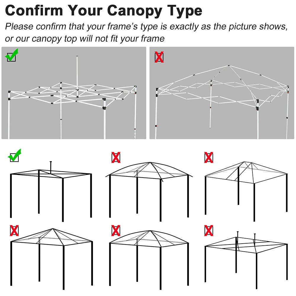 Yescom 10'x10' EZ Pop Up Canopy Replacement Air Vent (9.6'x9.6') Image