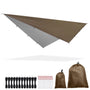 Yescom Camping Tarp Large Hammock Rain Fly 10x15ft UV50+ PU3,000mm, Brown Image