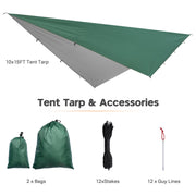 Yescom Camping Tarp Tent Footprint Shelter 10x13ft UV50+ PU3,000mm Image