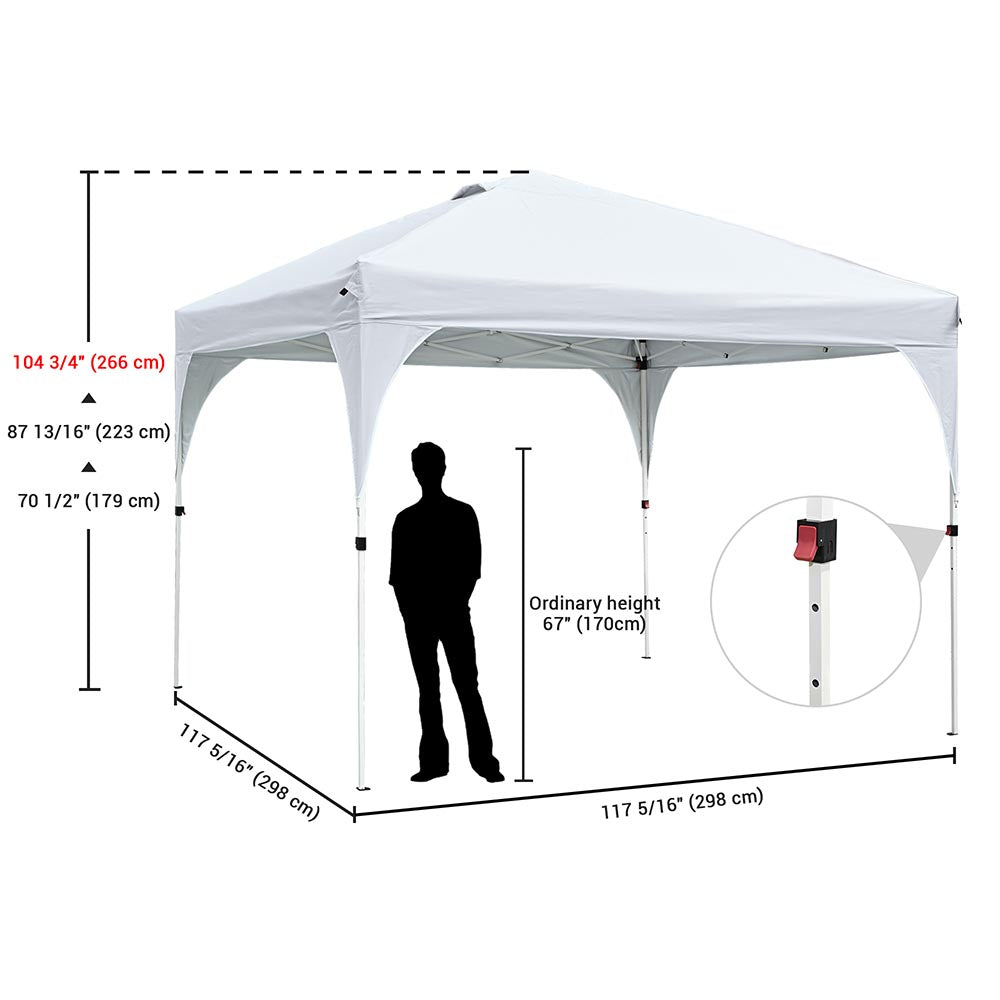 Yescom Ez Pop Up Canopy Tent 10'x10' Camping Shelter w/ Roller Bag Image