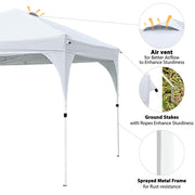 Yescom Ez Pop Up Canopy Tent 10'x10' Camping Shelter w/ Roller Bag Image