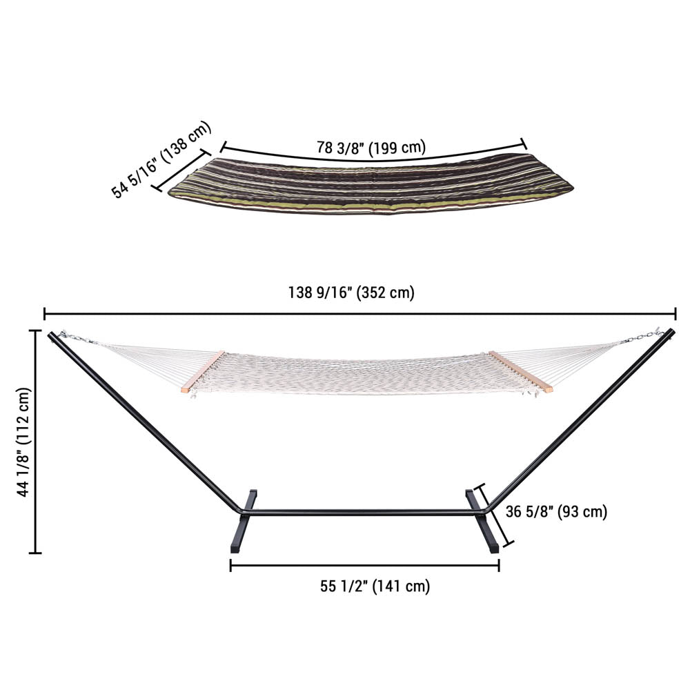 Yescom Double Hammock with Stand Net Underquilt Image