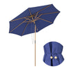 Yescom 9ft Patio Wood Market Umbrella Acrylic Fabric Tilt