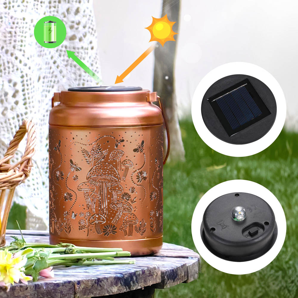 Yescom Outdoor Solar Lanterns Waterproof 2ct/pk Image