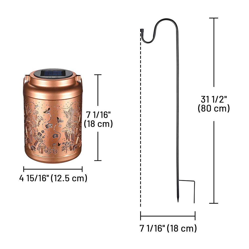 Yescom Outdoor Solar Lanterns Waterproof 2ct/pk Image