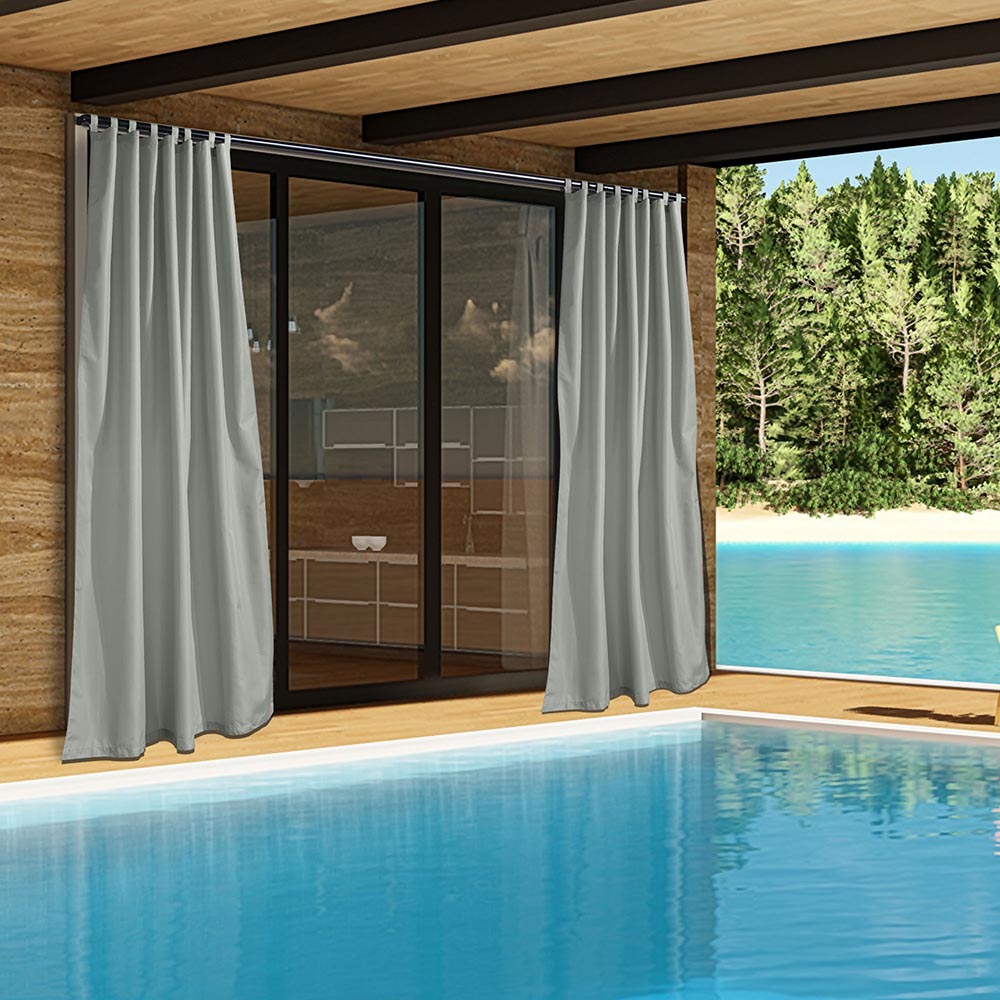 Yescom 2-Pcs Outdoor Tab Top Curtain Panel, 54Wx84L Image