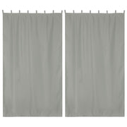 Yescom 2-Pcs Outdoor Tab Top Curtain Panel, 54Wx108L, Grey Image