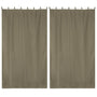 Yescom 2-Pcs Outdoor Tab Top Curtain Panel, 54Wx108L, Brown Image