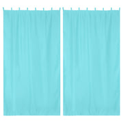 Yescom 2-Pcs Outdoor Curtain Panel, Tab Top, 54Wx120L,Bachelor Button Image