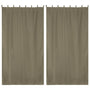 Yescom 2-Pcs Outdoor Curtain Panel, Tab Top, 54Wx120L,Brown Image