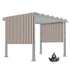 Yescom 17'x6' Pergola Canopy Replacement Cover with Rods