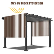 Yescom 17'x6' Pergola Canopy Replacement Cover with Rods Image