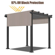 Yescom 8'x10' Universal Pergola Canopy Cover Fabric with Rods Image