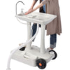 Yescom 8-Gal Foot Pump Hand Washing Station with Wheels Handle