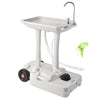 Yescom 8-Gal Foot Pump Hand Washing Station with Wheels Handle