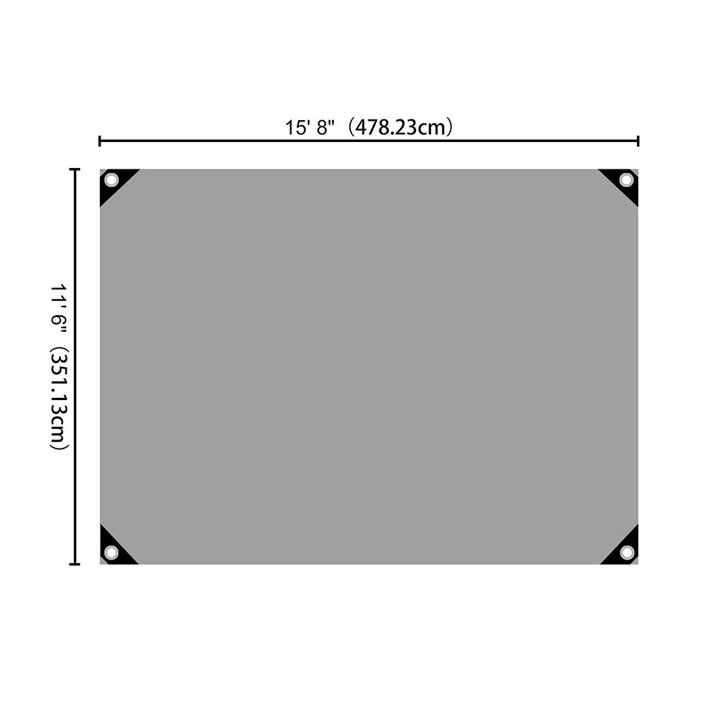 Yescom 14mil Extra Thick Heavy-Duty Poly Tarp Reinforced Canopy Size Opt, 12x16ft Image