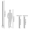 Yescom 10 ft String Light Poles with Hook & Stakes 2ct/pk