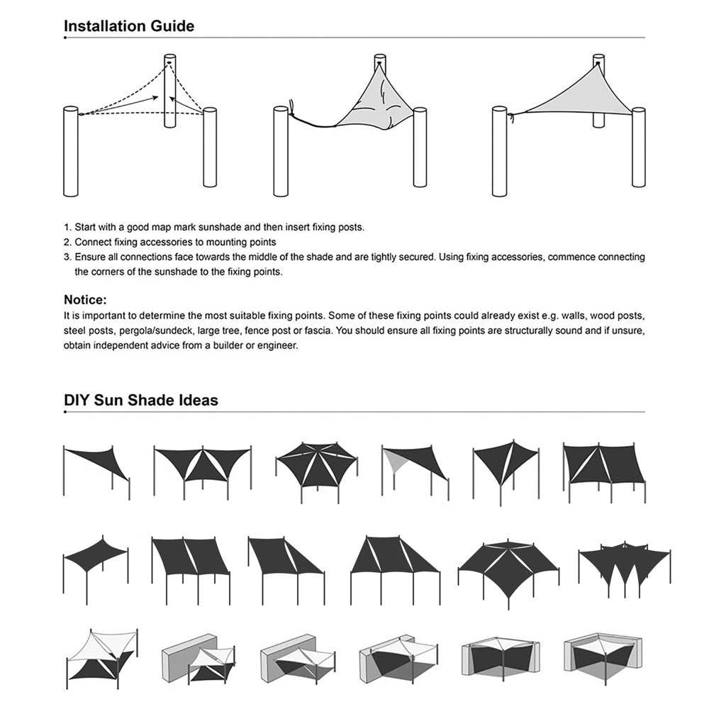 Yescom Patio Triangle Sun Sail Shade Canopy 11ft Color Optional Image