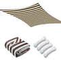 Yescom Patio Square Sun Sail Shade Canopy 16ft, Brown White Image