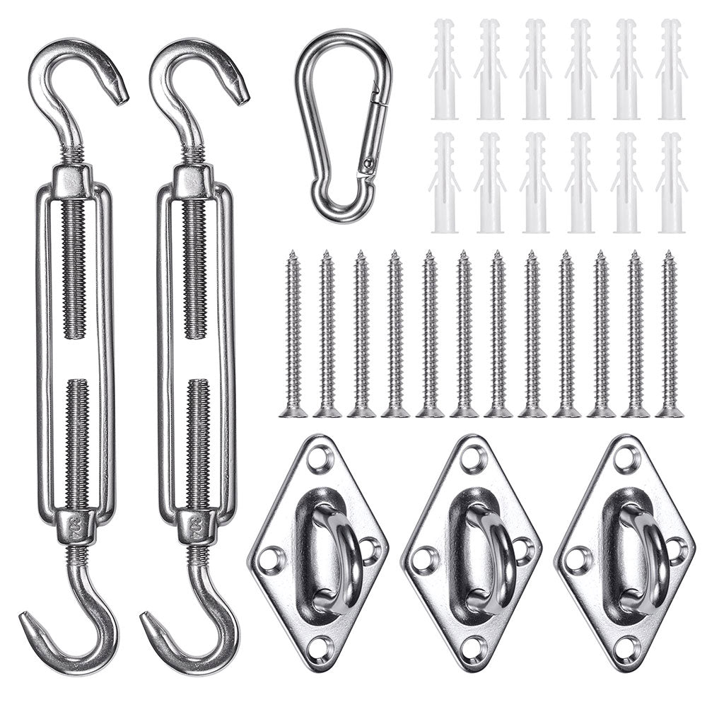 Yescom Triangle Sun Shade Sail Hardware Kit Stainless Steel, 6 Image