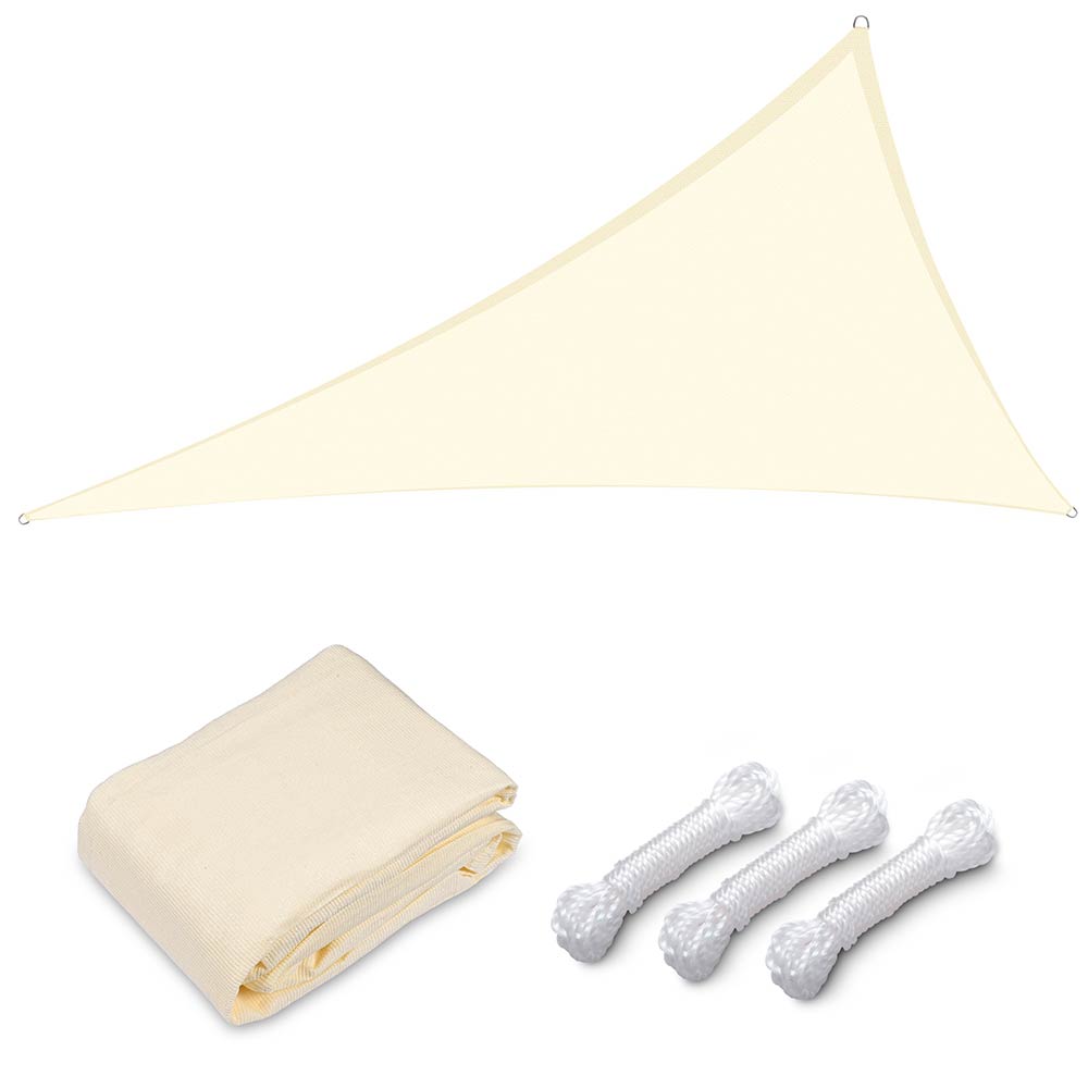 Yescom Patio Triangle Sun Sail Shade Canopy 25ft, Off White Image