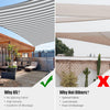 Yescom Patio Rectangle Sun Sail Shade Canopy 20ftx23ft