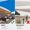 Yescom Patio Rectangle Sun Sail Shade Canopy 22ftx23ft