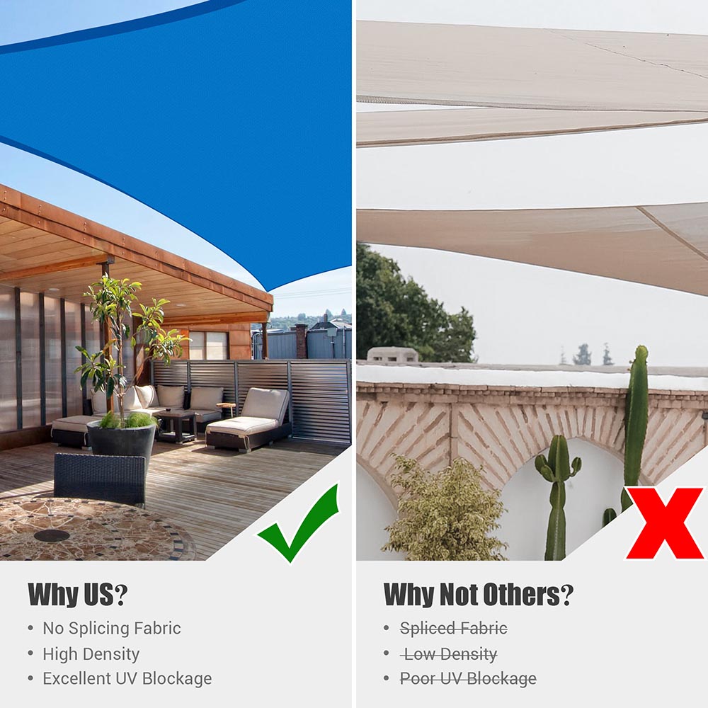 Yescom Patio Rectangle Sun Sail Shade Canopy 22ftx23ft Image