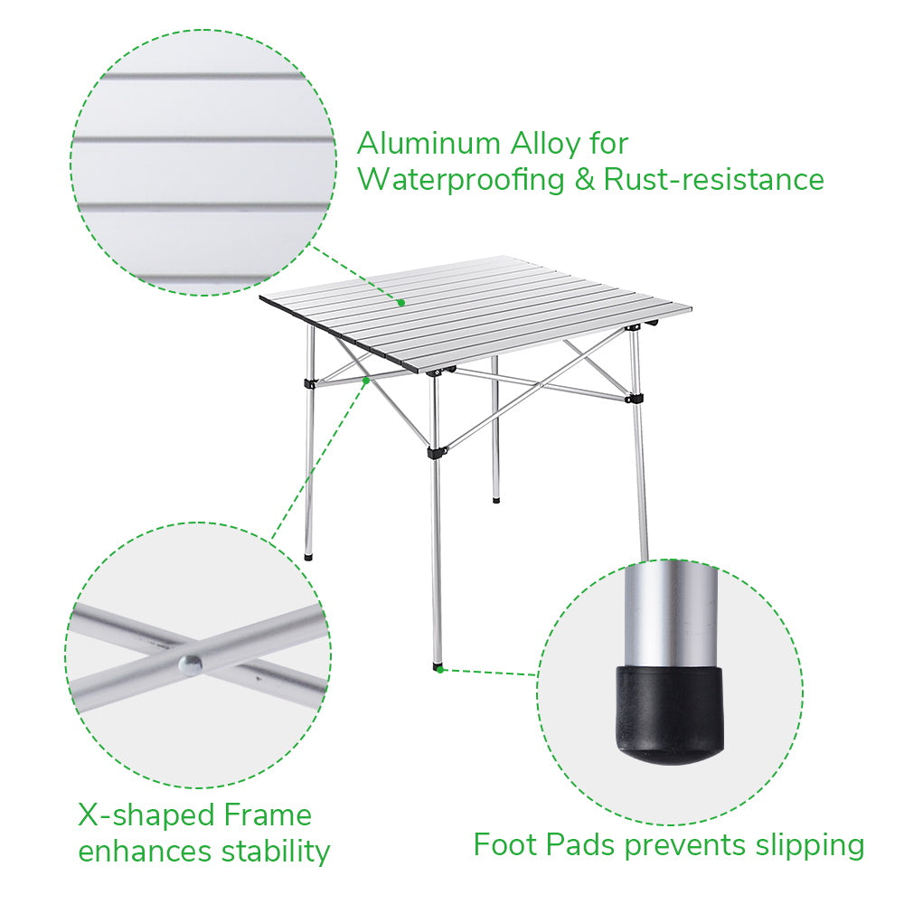 Yescom Roll-up Top Camp Folding Table Outdoor Desk Image