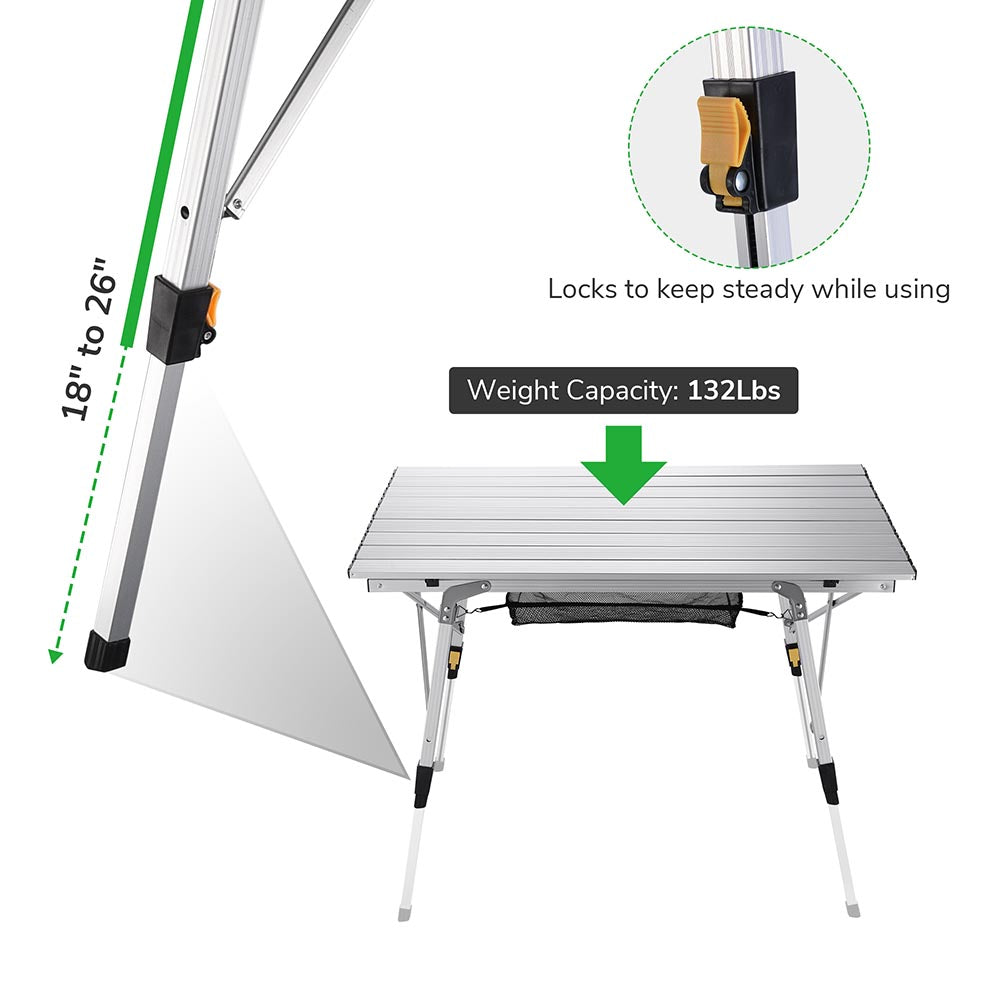 Yescom Picnic Folding Table Roll Up Camping Table 35"x20" Image