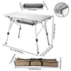 Yescom Picnic Folding Table Roll Up Camping Table 35"x20"