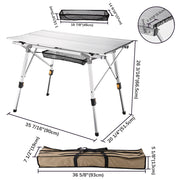 Yescom Picnic Folding Table Roll Up Camping Table 35"x20" Image