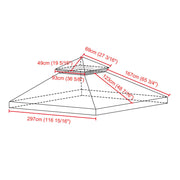 Yescom 10' x 10' Gazebo Replacement Canopy 2-Tier Image