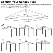 Yescom 10' x 10' Universal Gazebo Canopy Replacement Top Image