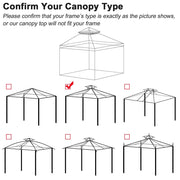 Yescom 10' x 10' Ivory Canopy Replacement Top with Net Image